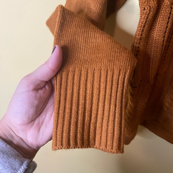 DKNY Sweater Size Large Camel Brown Crewneck Long Sleeve Knit NWT - Picture 6 of 11